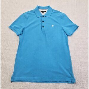 Banana Republic Men’s Size Large Short Sleeve Polo Shirt Elephant Logo Sky Blue